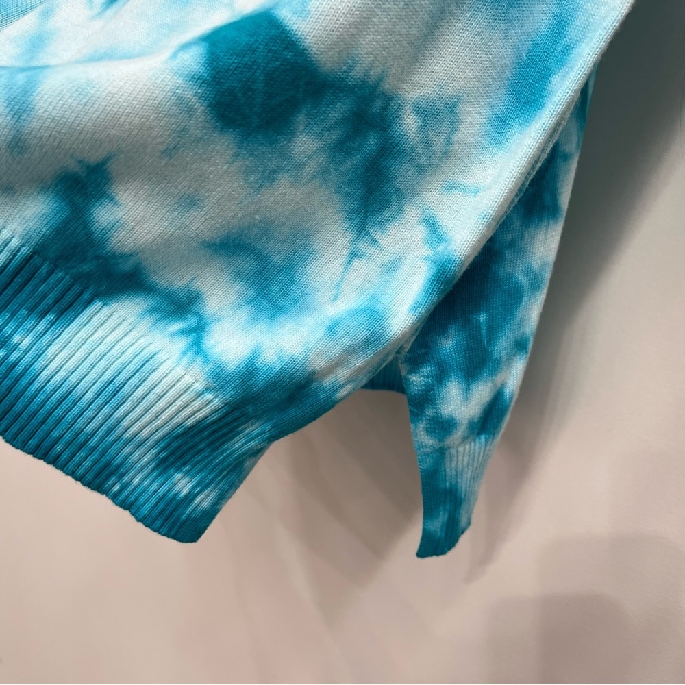 Sundance Tie Dye Summer Skies Pullover V-Neck Sweater Blue Green Cotton Small - Picture 9 of 11